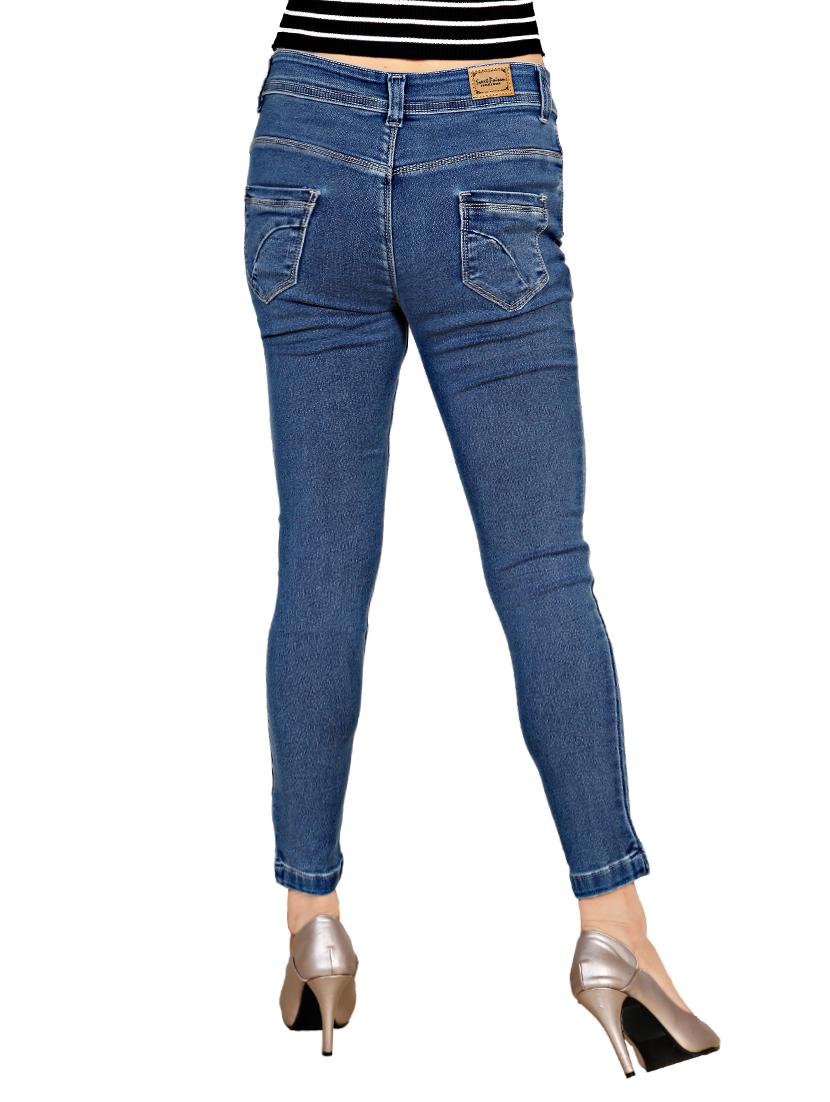 slim fit blue denim jeans - 14103704 - Zoom Image - 2