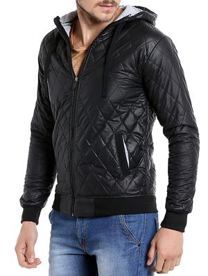 black cotton quilted jacket - 14104165 - Standard Image - 2