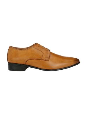 tan leatherette lace-up derby - 14106051 - Standard Image - 2