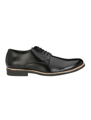 black leatherette lace-up derby - 14106147 - Standard Image - 2