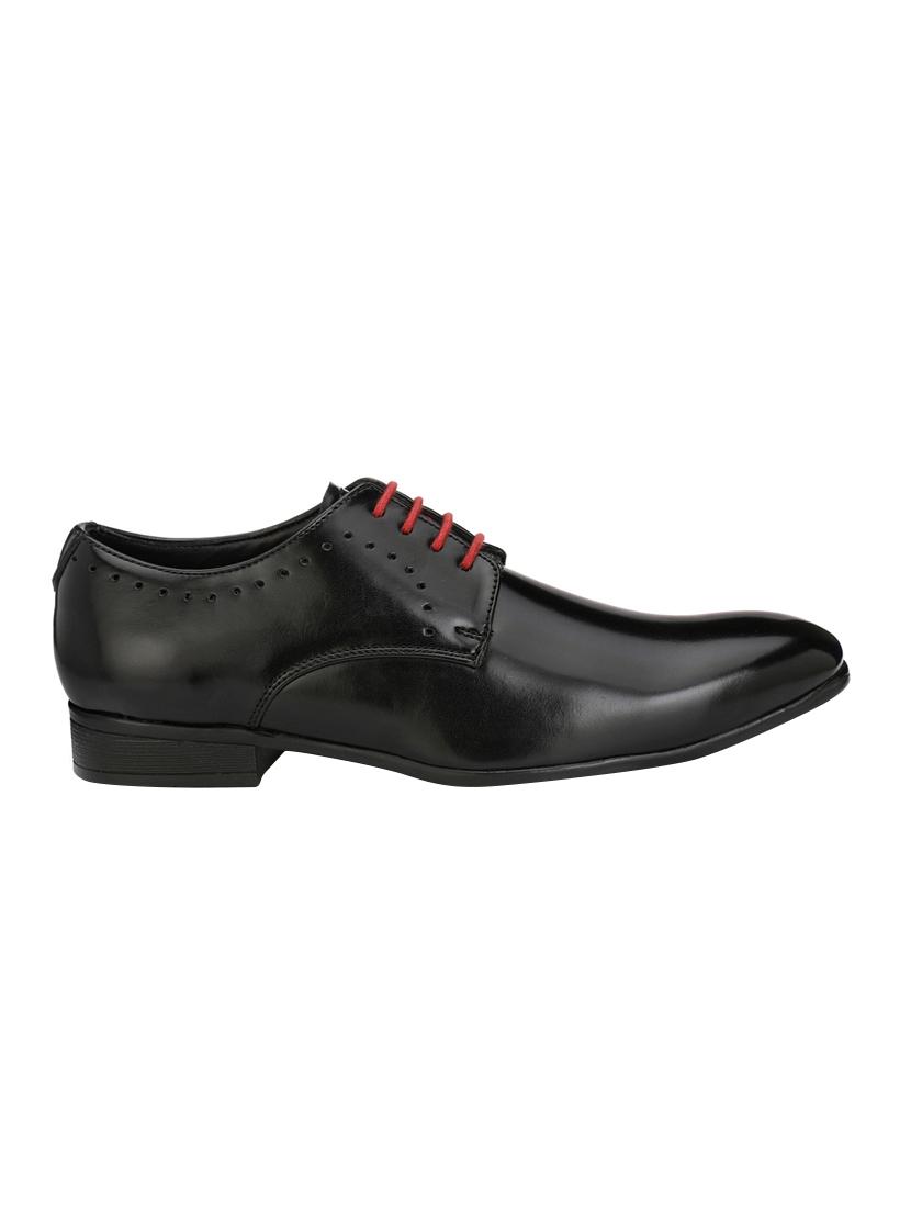 black leatherette lace-up derby - 14106162 - Zoom Image - 2