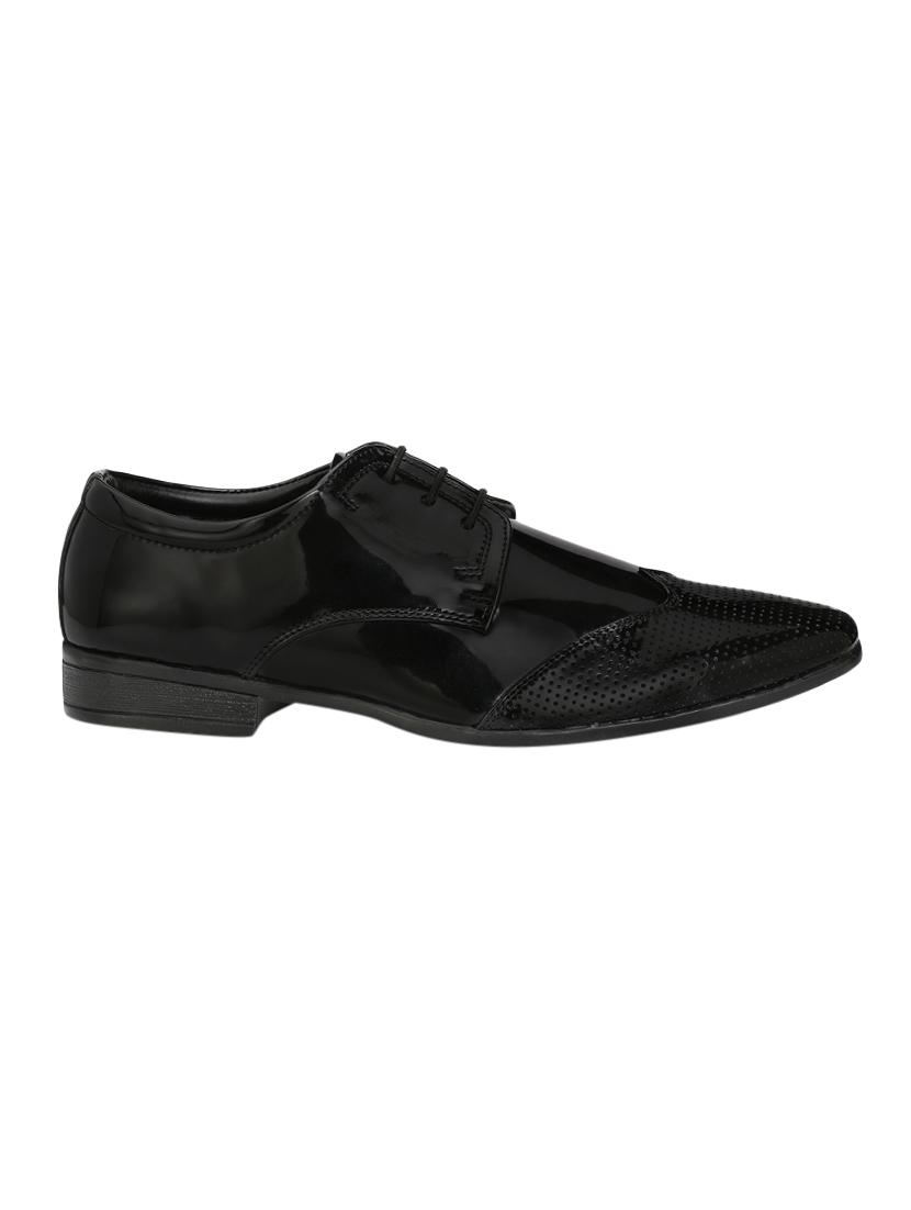 black patent leather lace-up derby - 14106290 - Zoom Image - 2