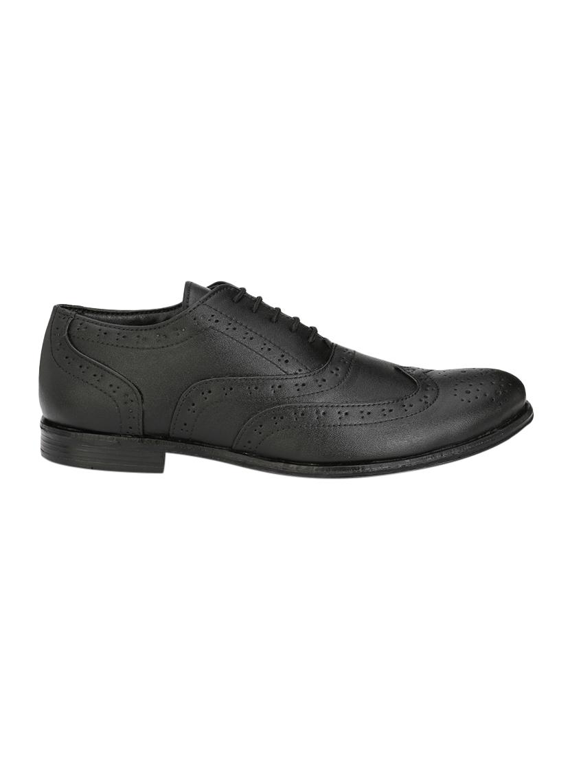 black leather lace-up brouge - 14106412 - Zoom Image - 2