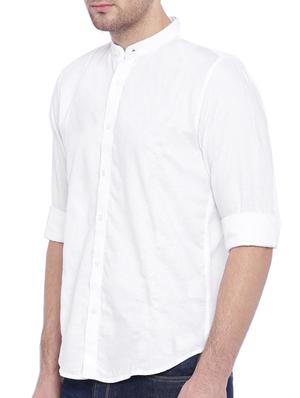 white cotton casual shirt - 14108806 - Standard Image - 2