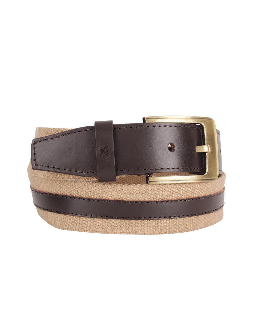 brown and beige leather belt - 14109140 - Zoom Image - 2