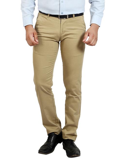 beige cotton chinos - 14110132 - Standard Image - 1