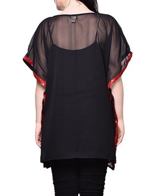 contrast sequins detail plus kaftan - 14117545 - Standard Image - 2