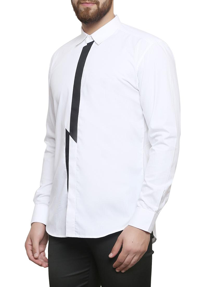 white cotton casual shirt - 14117975 - Zoom Image - 2