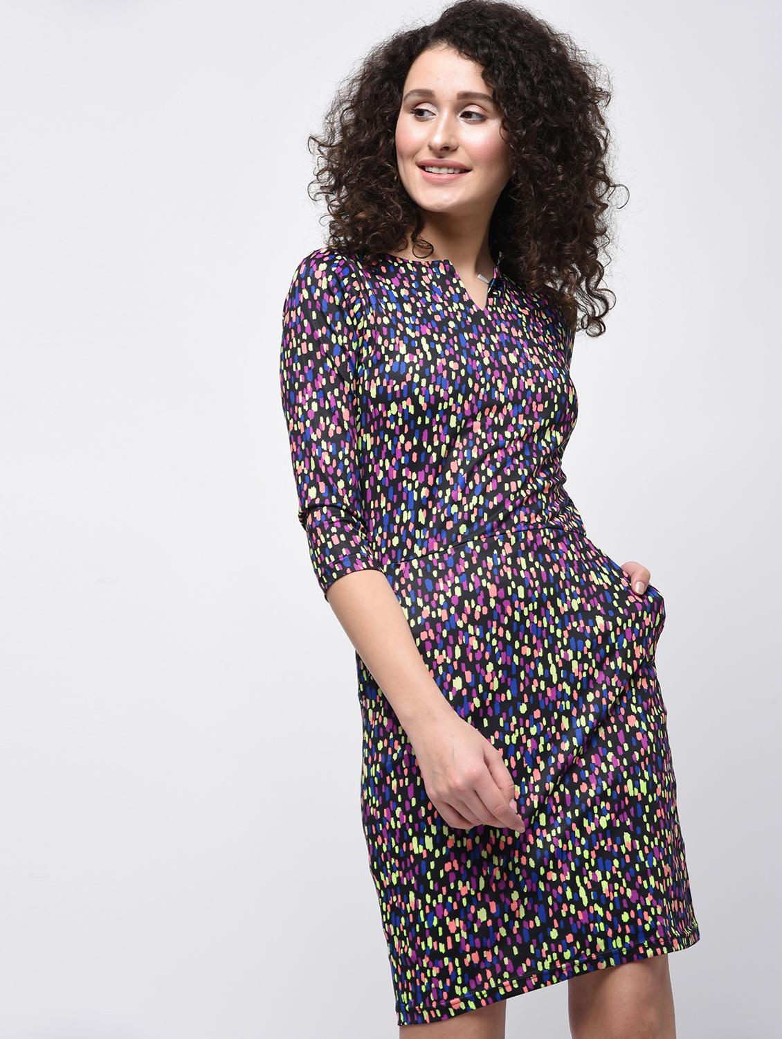 purple cotton blend dress - 14119290 - Zoom Image - 2