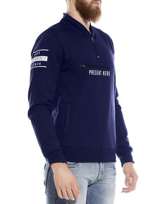 navy blue cotton casual jacket - 14123826 - Standard Image - 2