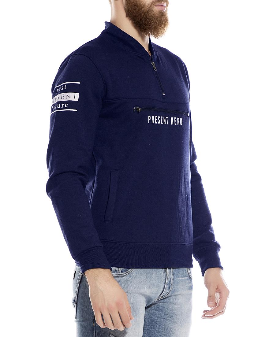 navy blue cotton casual jacket - 14123826 - Zoom Image - 2