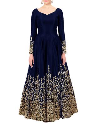 embroidered semi-stitched flared suit - 14125075 - Standard Image - 2