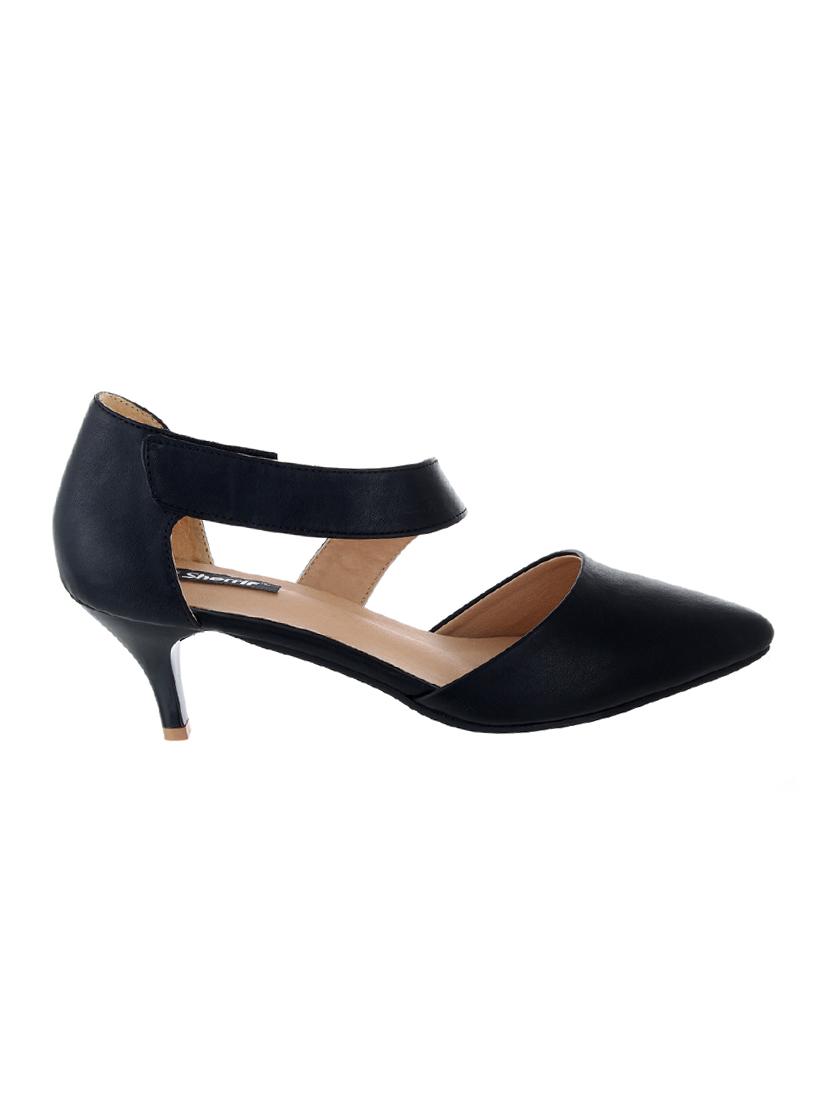 black faux leather closed back sandals - 14126132 - Zoom Image - 2