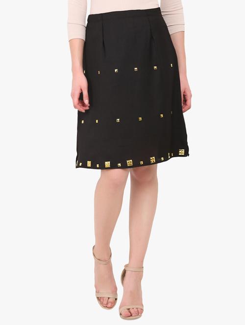 black crepe pencil skirt - 14128827 - Standard Image - 1