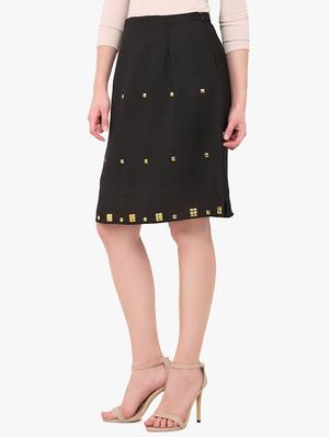 black crepe pencil skirt - 14128827 - Standard Image - 2