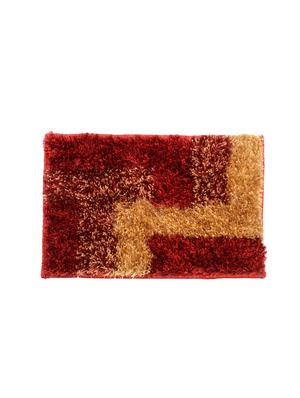red polyester shaggy doormat - 14129056 - Standard Image - 2
