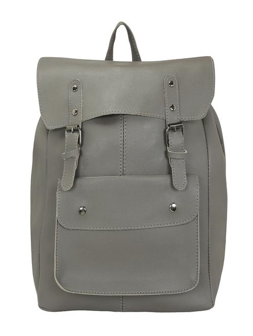 grey leatherette regular backpack - 14137551 - Very Small Image - 1
