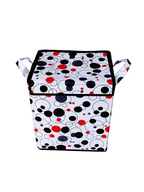 white circle design foldable laundry basket - 14140748 - Very Small Image - 1