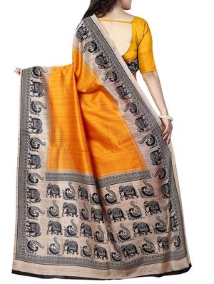 yellow silk bhagalpuri saree with blouse - 14154443 - Standard Image - 2