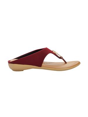 maroon toe separator slipper - 14154531 - Standard Image - 2