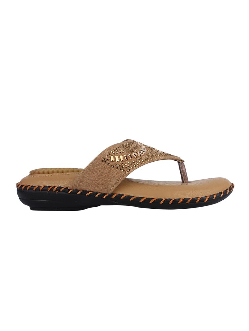 beige synthetic slippers - 14155271 - Zoom Image - 2