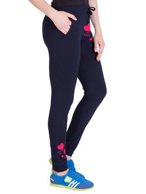 navy blue cotton track pants - 14160405 - Standard Image - 2