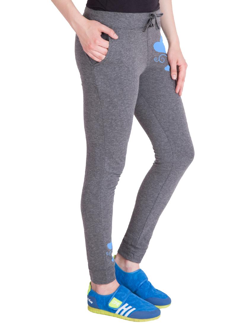 grey cotton track pants - 14160411 - Zoom Image - 2