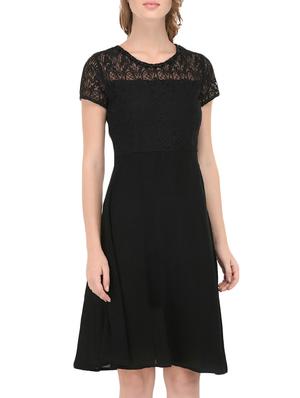 floral laced a-line dress - 14160636 - Standard Image - 2