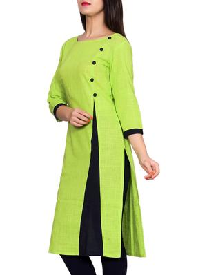 straight color block kurta - 14167103 - Standard Image - 2