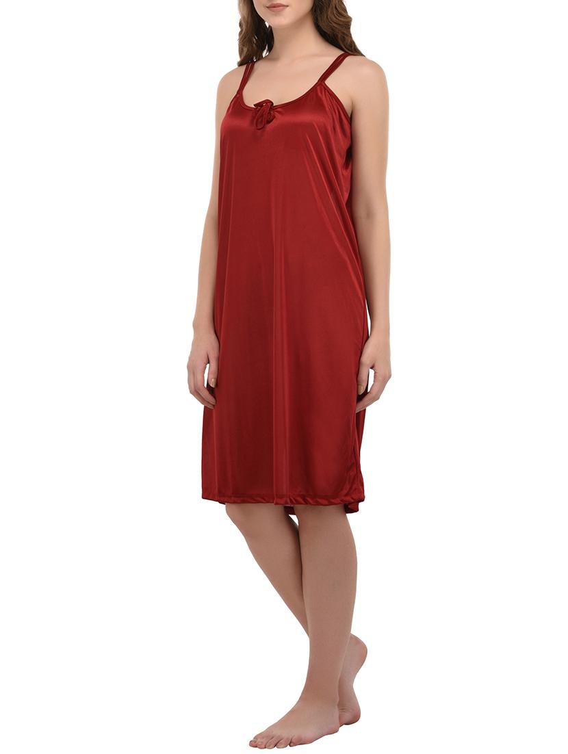 red satin sleepshirt - 14168470 - Zoom Image - 2