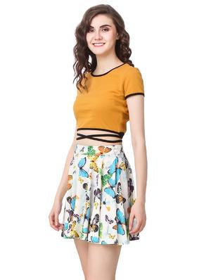 Criss cross tie back crop top - 14170903 - Standard Image - 2