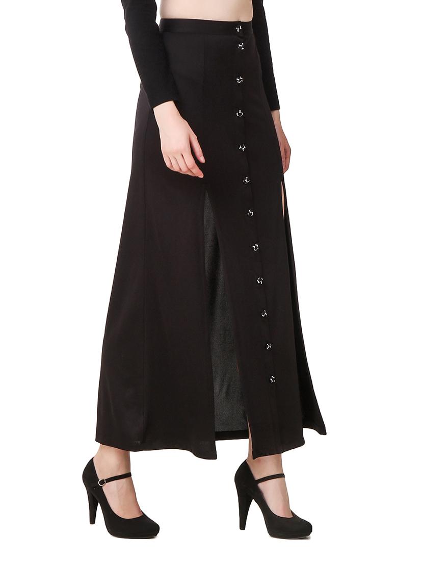Button down double front slit skirt - 14171923 - Zoom Image - 2