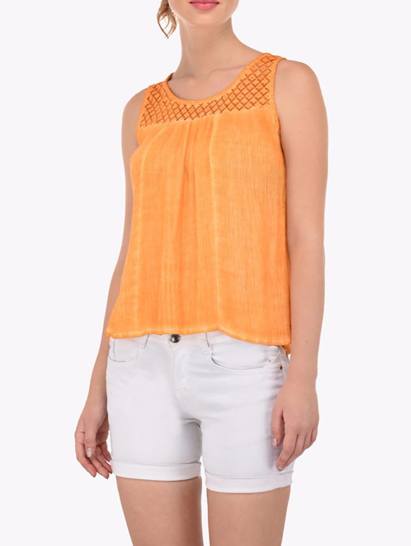 orange viscose casual top - 14172381 - Zoom Image - 2
