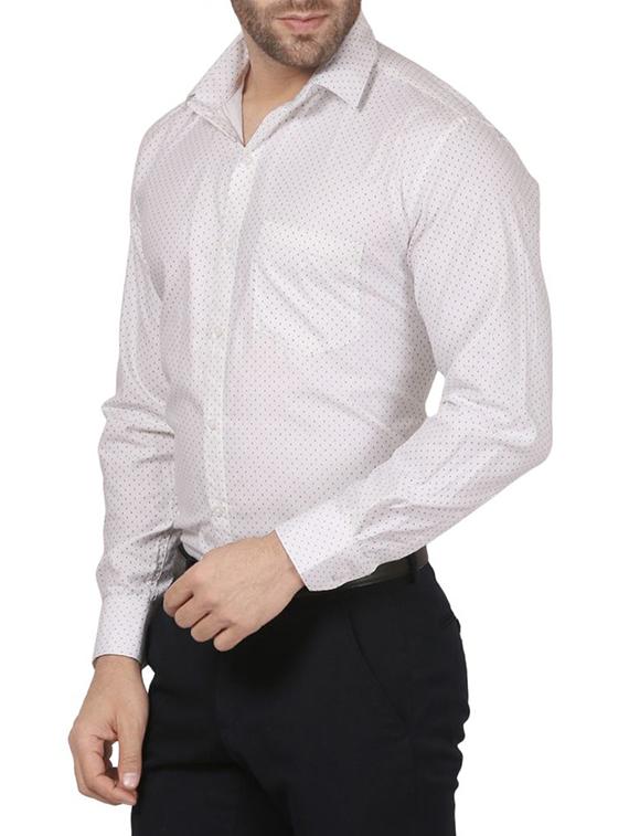 white cotton blend formal shirt - 14174410 - Zoom Image - 2