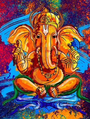 artistically designed 'ganesha' framed painting by story @ home - 14176909 - Standard Image - 5