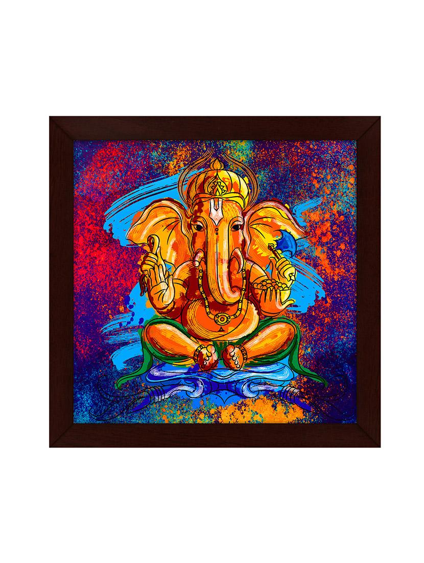 artistically designed 'ganesha' framed painting by story @ home - 14176909 - Zoom Image - 2