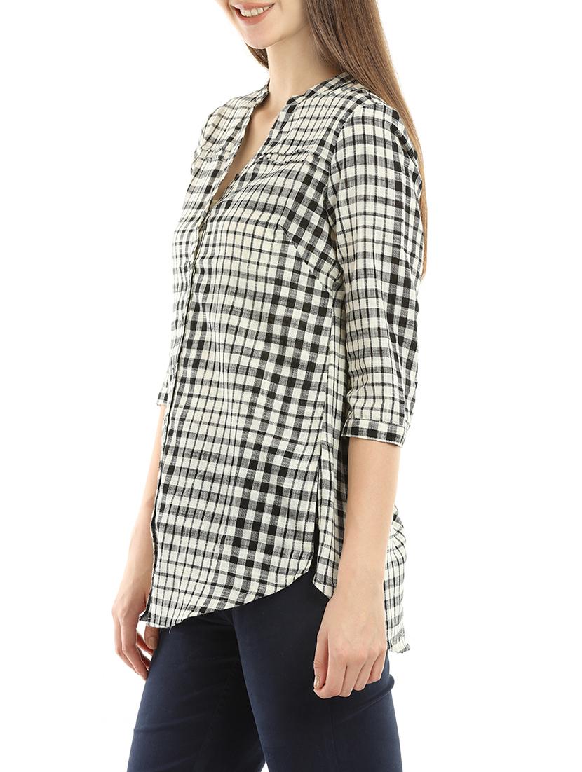 white cotton casual shirt - 14178115 - Zoom Image - 2