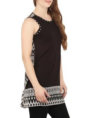 black printed viscose tunic - 14178850 - Standard Image - 2
