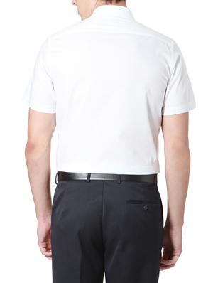 white cotton blend formal shirt - 14185771 - Standard Image - 2