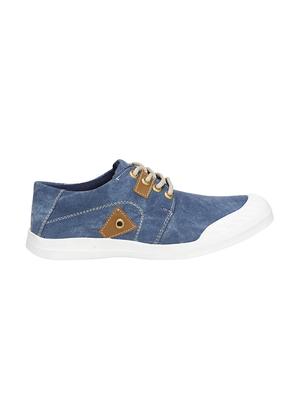 blue denim lace up sneaker - 14191600 - Standard Image - 2