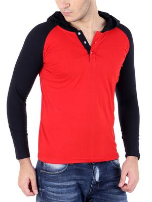red cotton raglan t-shirt - 14191668 - Standard Image - 2