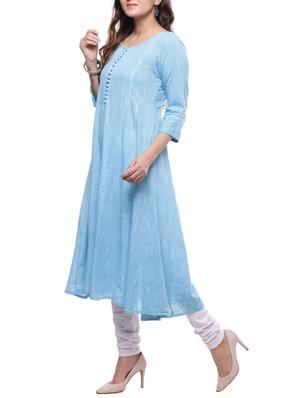 a-line melange kurta - 14194159 - Standard Image - 2