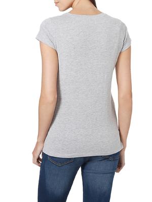 grey cotton casual tee - 14194808 - Standard Image - 2