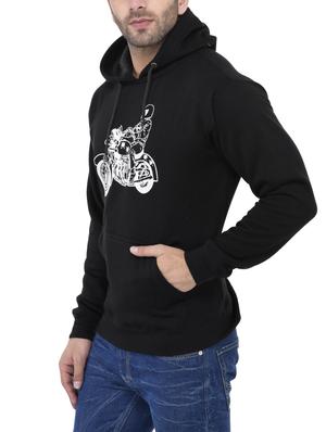 black printed fleece sweatshirt - 14209627 - Standard Image - 2