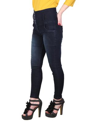 Dark blue stone wash denim jeans - 14209765 - Standard Image - 2