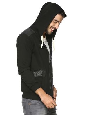 black cotton sweatshirt - 14216084 - Standard Image - 2