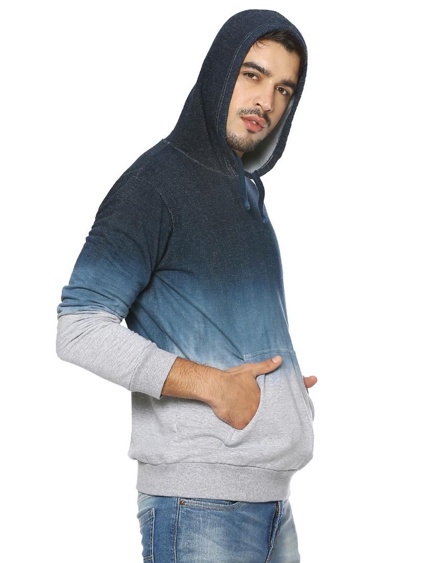 navy blue ombre cotton sweatshirt - 14216133 - Zoom Image - 2