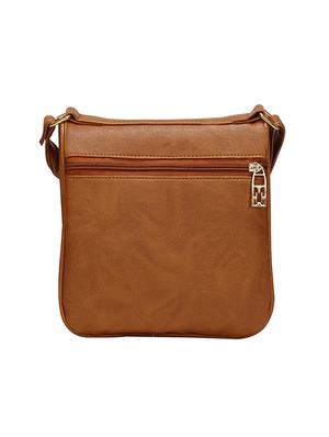 brown leatherette regular sling bag - 14218906 - Standard Image - 2