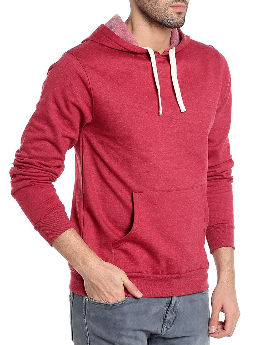 red solid hooded sweatshirt - 14219071 - Zoom Image - 2