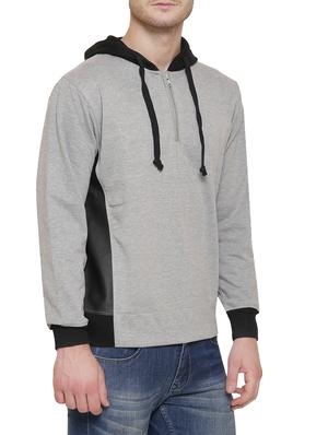 grey colour block cotton sweatshirt - 14221410 - Standard Image - 2